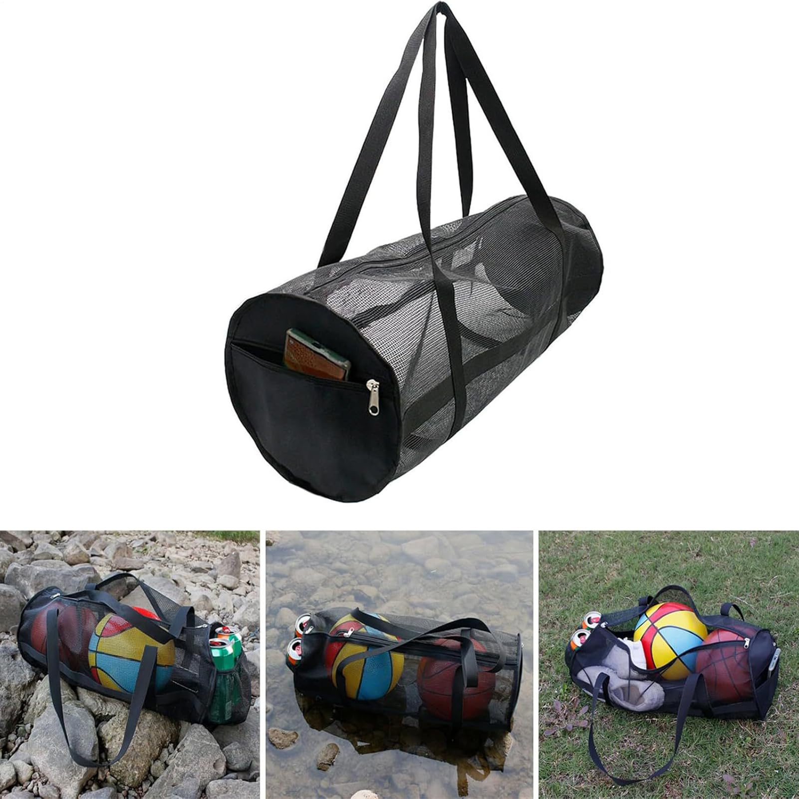 Scuba Diving Bag - Mesh Duffle Bag, Scuba Diving Equipment Bag | Folding Large Capacity Scuba Bag Dive Mesh, Basketball Football Storage Bag, Sports Yoga Fitness Training Bag for for Swim Gym Gears