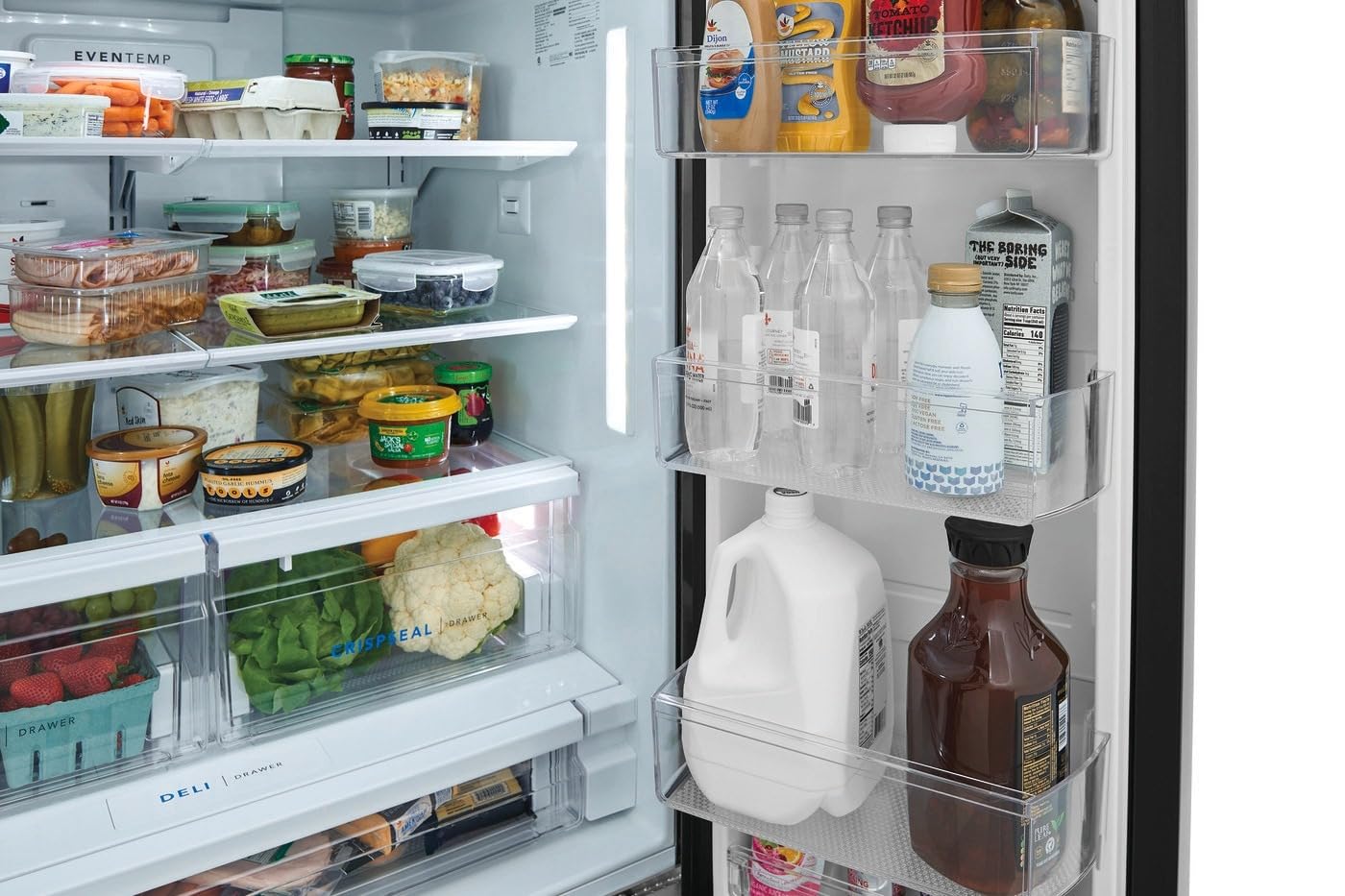 Frigidaire Frfs2823a 36 Inch Wide 27.8 Cu. Ft. French Door Refrigerator With External Ice And Water Dispenser - Black Stainless Steel on Fridge.com - View 3