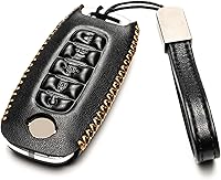 Vista 2 de Vitodeco Funda de cuero genuino para llavero inteligente compatible con Nissan Sentra, Versa, Rogue, Pathfinder, Murano, Kicks, Ariya, Armada