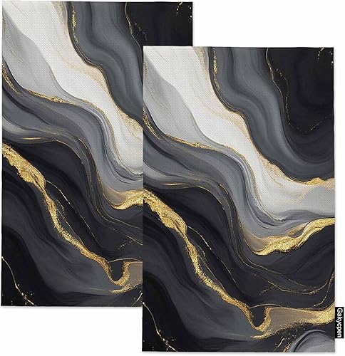 Miniatura 17 de Black Cat - Juego de 2 toallas de cocina con diseño de gato lindo con texto en inglés "Don't Stress Meowt", absorbentes y suaves, para decoración