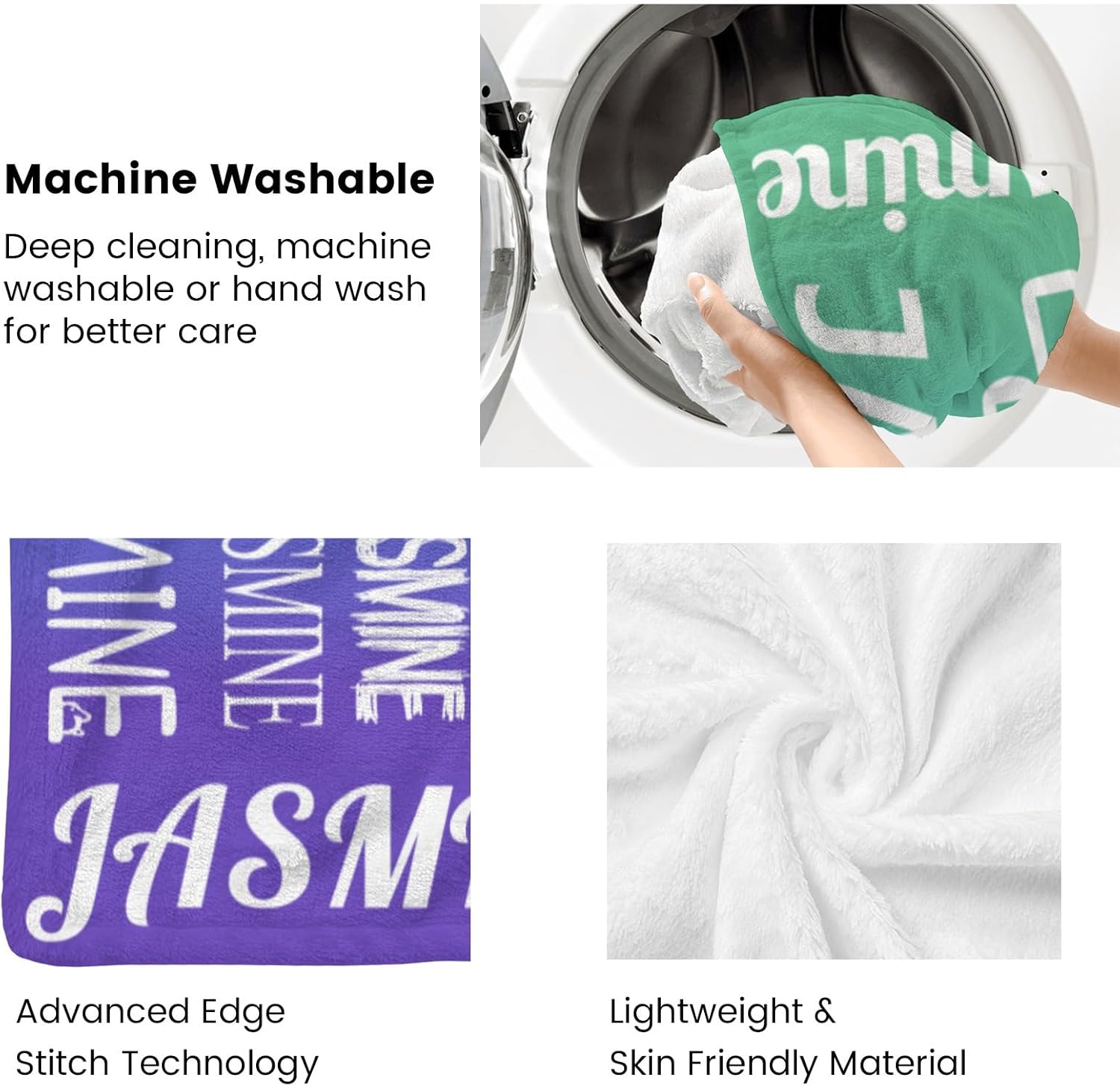 Dr.TOUGH Custom Blanket Personalized Baby Blanket with Name Customized Flannel Throws Blankets Personalized Blanket for Kids Adults Christmas Brithdays Gifts