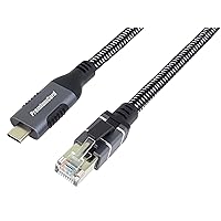 PremiumCord Cavo Ethernet da USB-C A RJ45 10/100/1000 Mbit/s, Cat 6 FTP