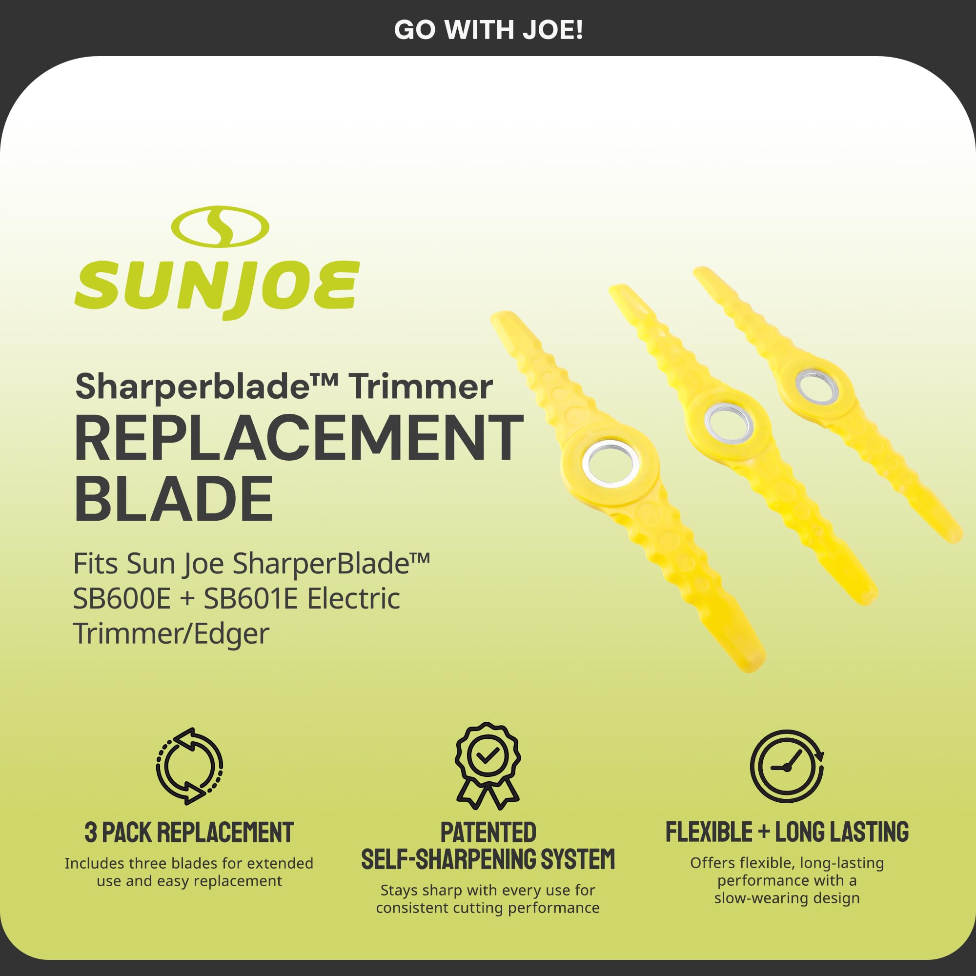Amazon.com : Sun Joe SB601RB-3PK Replacement Trimmer Blades for