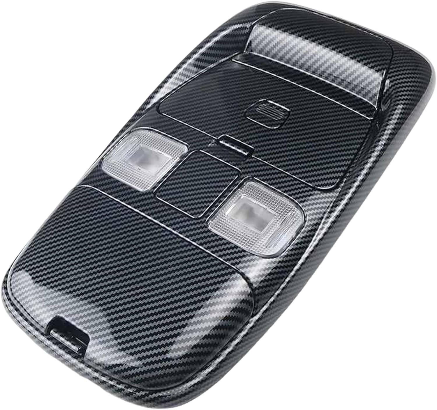 Heran Overhead Dome Light Console Storage Compatible with Dodge Ram 1500 2500 1998-2001, Replace# 55350657 SN96TL2AA, Easy Installation (Carbon Fibre)