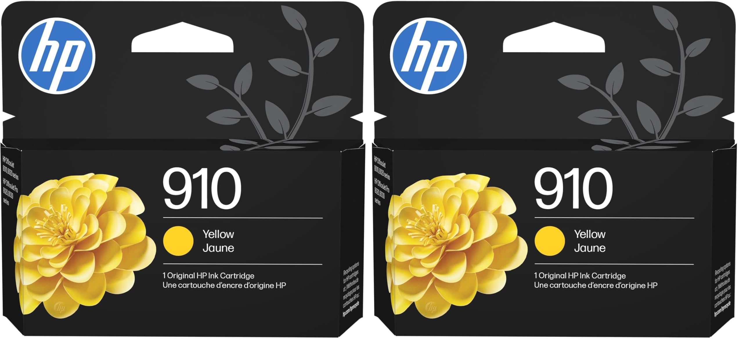 HP 910 Yellow Ink Cartridge 2-Pack | OEM Quality for OfficeJet Printers - main product image
