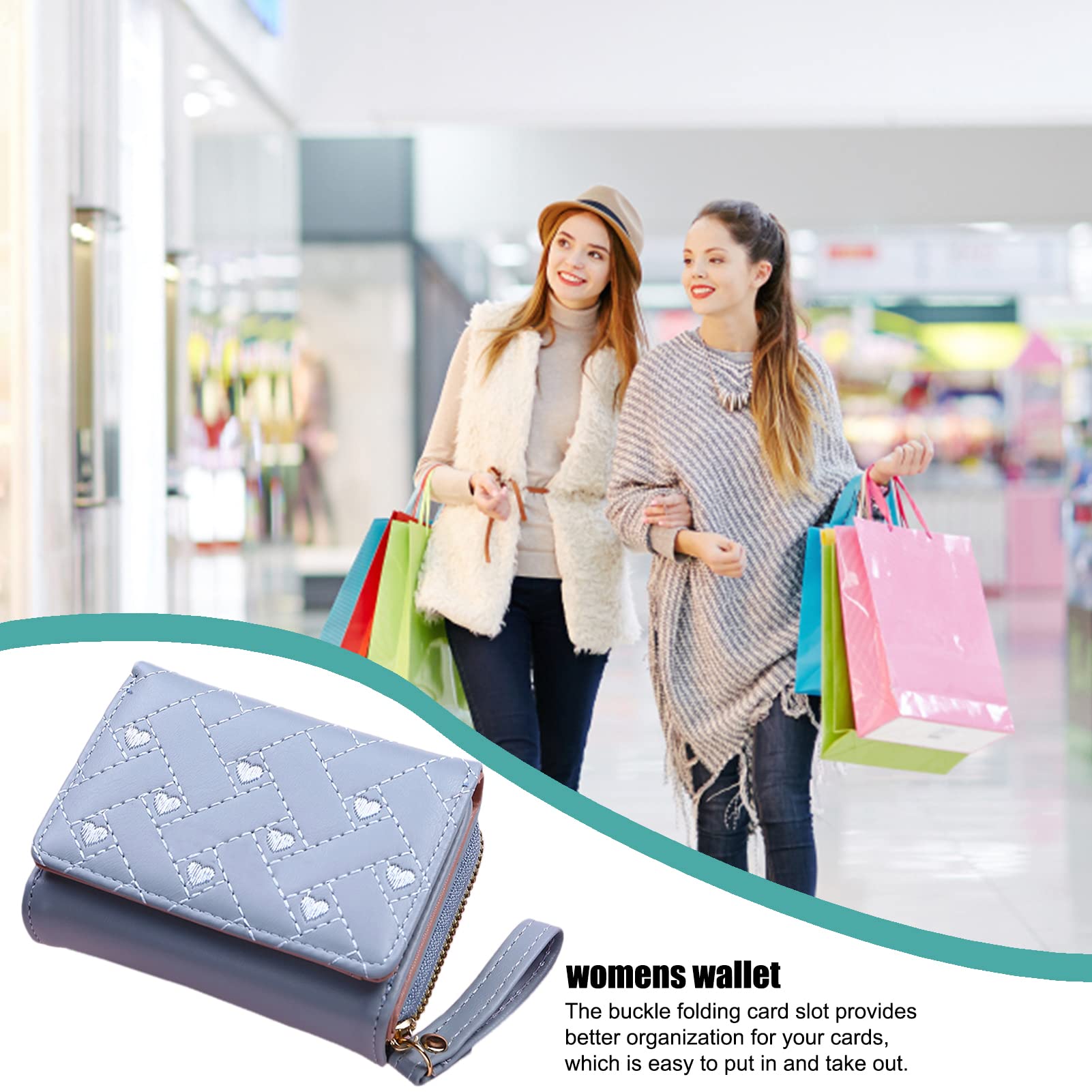 Nuovo portafoglio da donna, portafogli in pelle PU di moda, porta carte