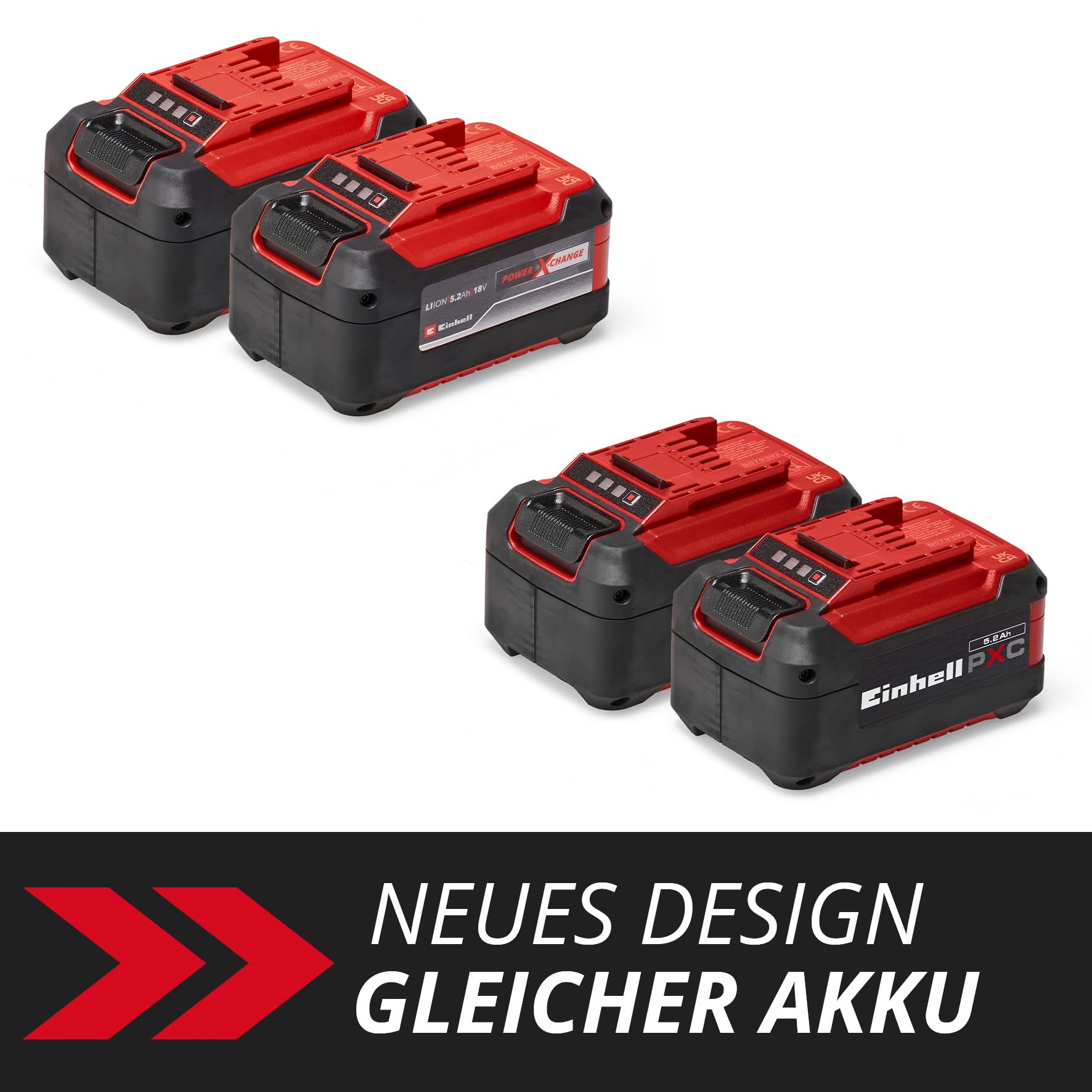 Original Einhell Akku PXC-Twinpack 5,2 Ah Power X-Change Li-Ion 18 V 2X 5,2 Ah Akkus