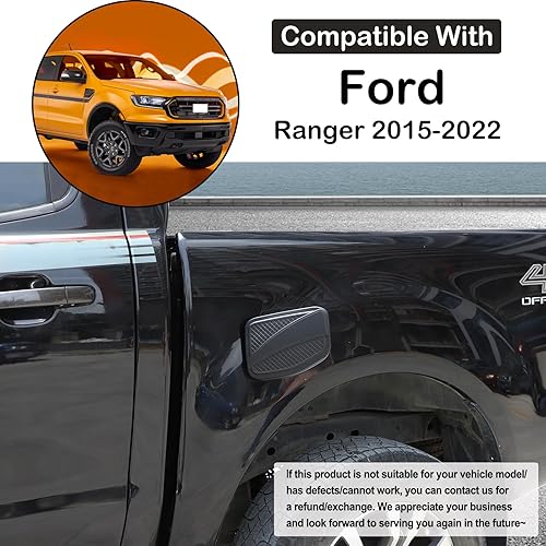 Miniatura 2 de Cubierta protectora para tanque de combustible de automóvil, accesorios compatibles con Ford Ranger 2015-2022, cubierta de puerta de tanque de