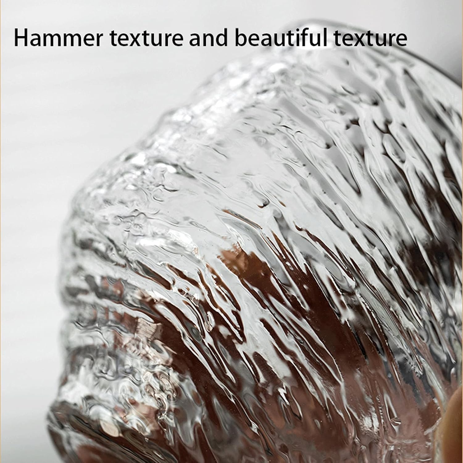 Glass Cups Glacier Pattern Glass Cup 2-Piece Set 12.5oz Thicker Suitable for Whiskey Glass Coffee Beverage Glass Household Glass Set Drinking Glasses