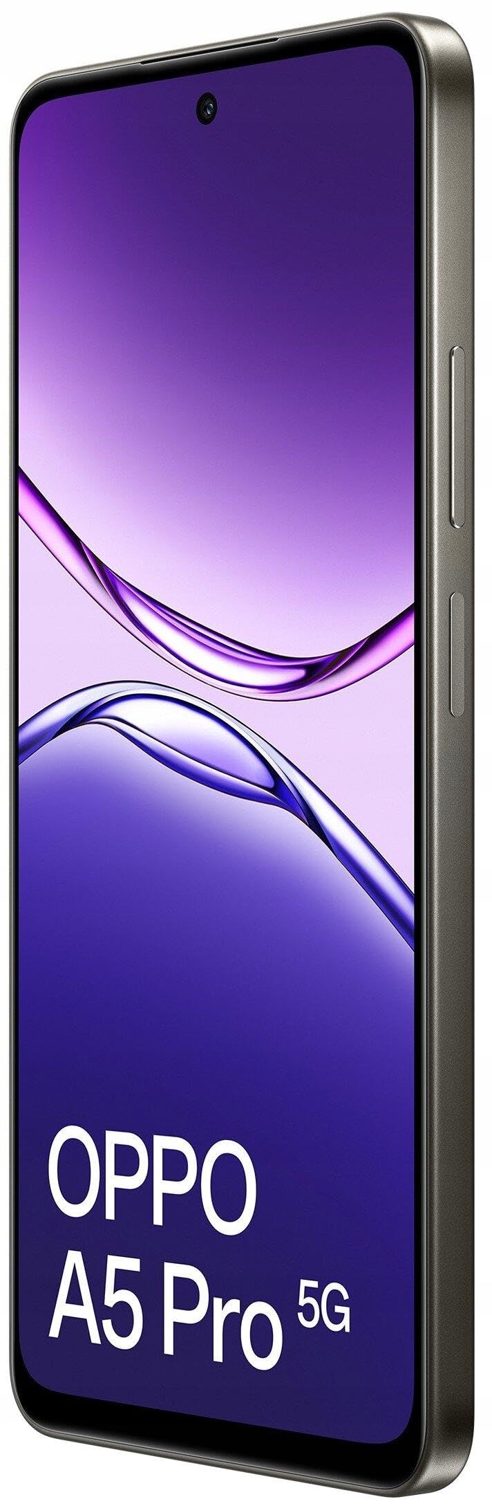 OPPO A5 Pro 5G Smartphone, Foto AI 50MP, Frontale 8MP, Display 6.67” 120HZ LCD HD+, 5800mAh, RAM 8(Esp4GB/6GB/8GB)+ROM 256GB (esp1TB), IP69, Black Brown
