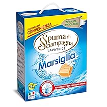 Spuma di Sciampagna – Detersivo Lavatrice Polvere Profumo di Marsiglia, Formula Concentrata Efficace Contro lo Sporco, Igienizzante con Ossigeno Attivo – 4140 g – 92 Lavaggi