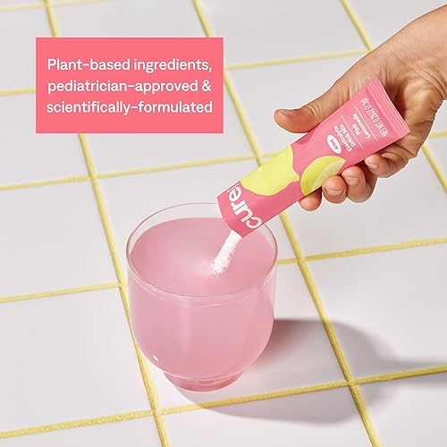 Miniatura 3 de Cure Hydration - Mezcla de bebidas con electrolitos para niños Rehidratación formulada por pediatras a base de plantas Sin azúcar añadido,