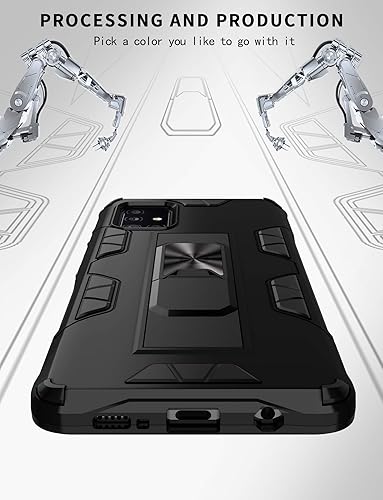 Miniatura 3 de Funda para Samsung Galaxy A71 5G (no compatible con Samsung A71) con soporte magnético, vidrio templado, híbrido, fuerte, a prueba de golpes, con