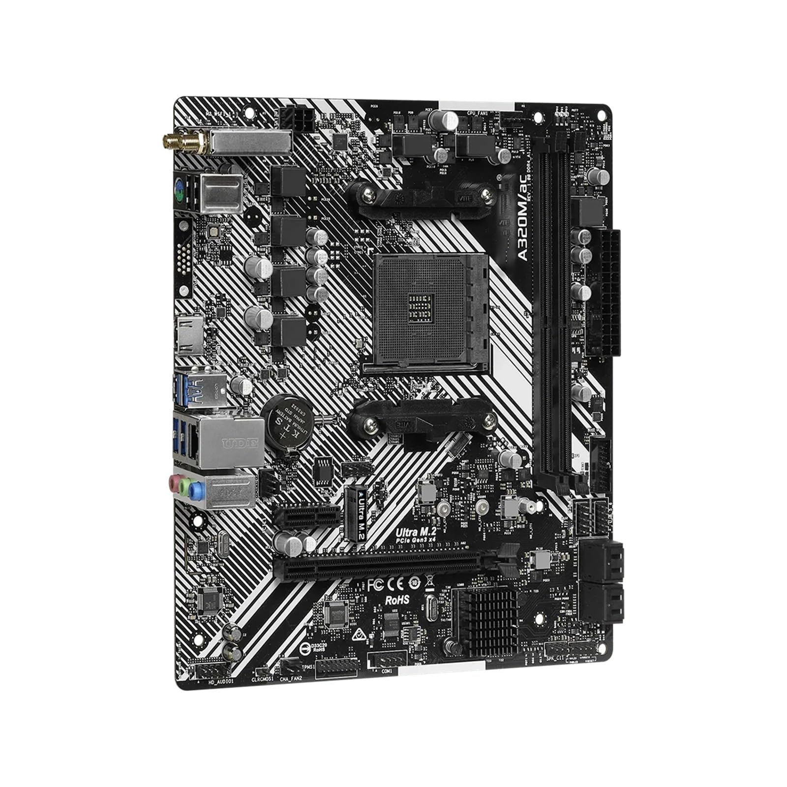 Scheda madre Scheda madre A320M Fit For ASRock A320M/AC Socket AM4 supporta Ryzen 5 5600 5700 PRO 1200 4300G Athlon 220GE cpu M.2 DDR4 32GB Micro ATX