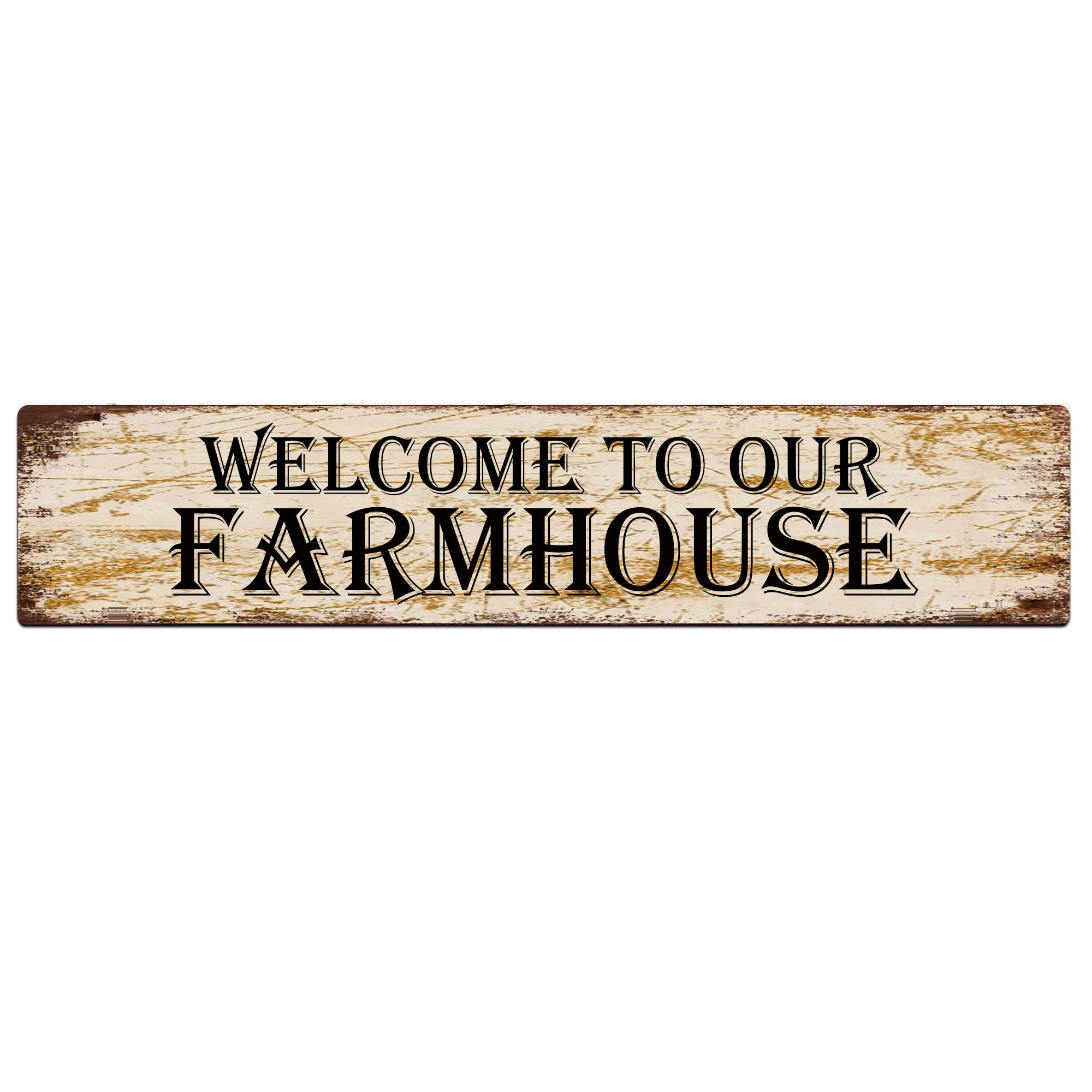 Welcome to Our Farmhouse Retro Tin Signs Aluminum Metal Sign for Kitchen Home Garden Wall Bar Cafe Decor 4x16 Inch