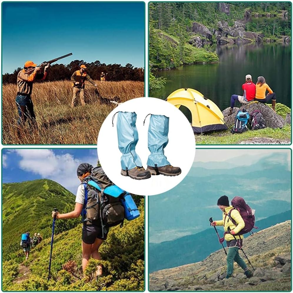 Leg Gaiters,Foldable Elastic Shoe Covers,Adjustable Outdoor Leggings,for Snow Hiking Mountaineering Camping