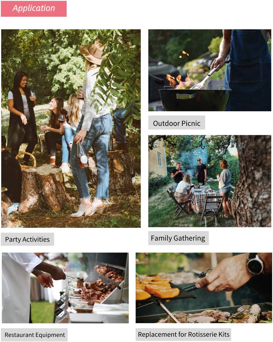 CHANCS DC 4.5V Barbecue Motor Rotisserie Grill Parts 20kg 3 AA Battery Grills Outdoor Cooking Replace Parts Fixed Steering