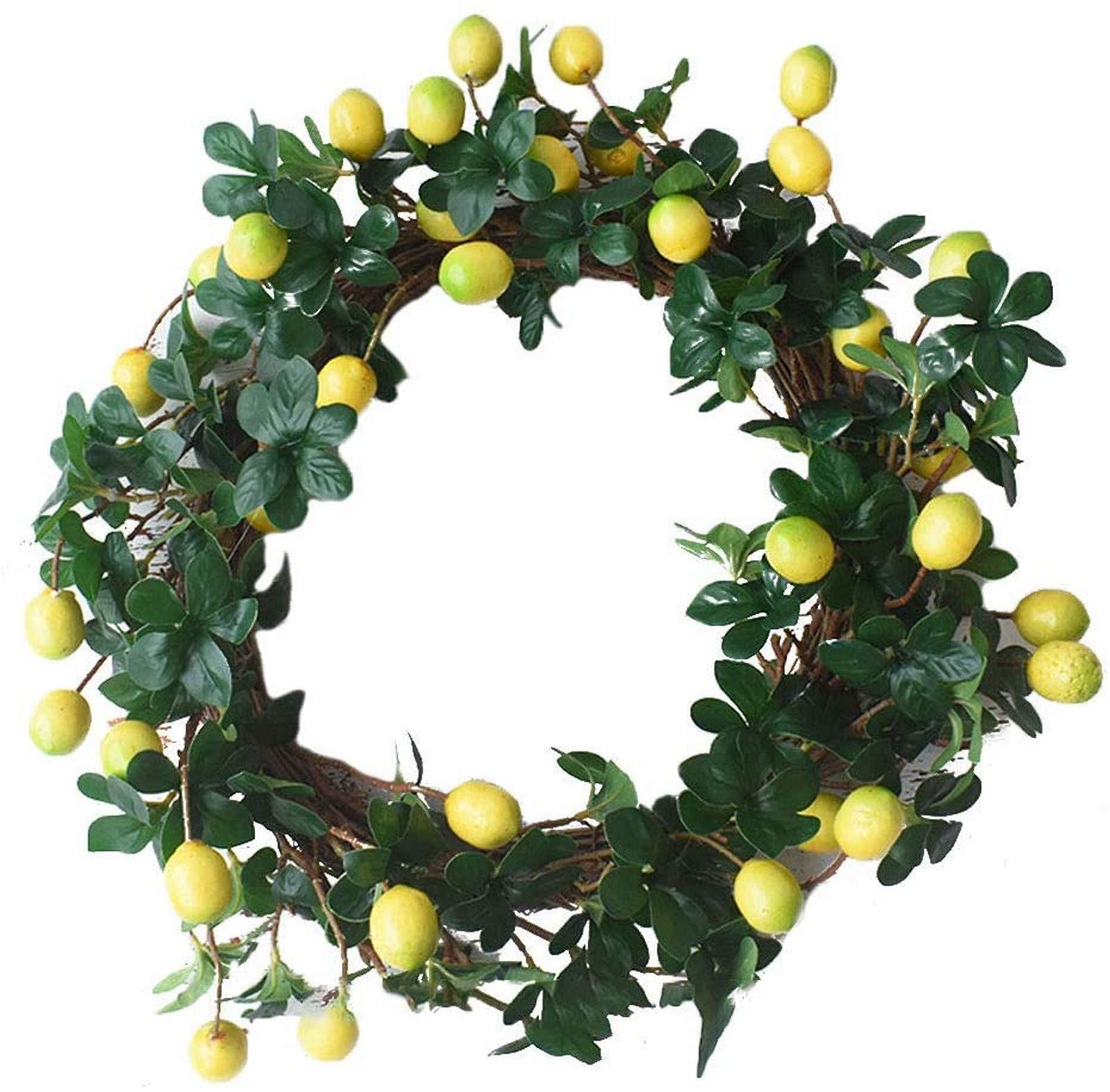 FEE-ZC Artificial Wreath Creative Spring Fruit Wreath for Fireplace Front Wedding Door Windows Easter Decoration