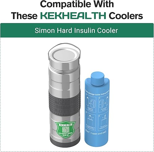 Vista 11 de Simon 74H 5-7 bolígrafos de insulina enfriador de viaje enfriador de medicamentos para viajes, enfriador médico Epipen estuche de transporte Simmon