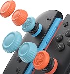 JSAUX Thumb Grips Designed for Nintendo Switch 2 (2025), Thumb Grip Caps for Switch2, Ergonomic Design, Enhanced Grip, Comfortable & Durable, Joycon Grip Button Stick Cover (Blue&Orange_3Pairs(6pcs))