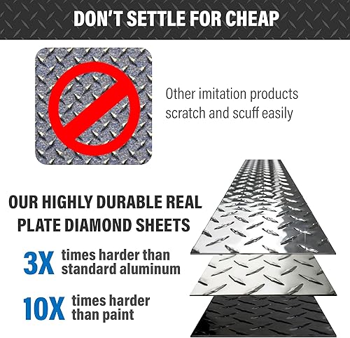 Vista 7 de DLDIRECT Stone Guard - Chapa de aluminio Accesorios para remolques y caravanas Placa de diamante genuina de grado comercial DiamondLife Rock