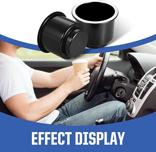 Miniatura 6 de Paquete de 2 portavasos de automóvil, soporte de plástico para bebidas, decoración de base de taza de té impermeable, insertos para portavasos de