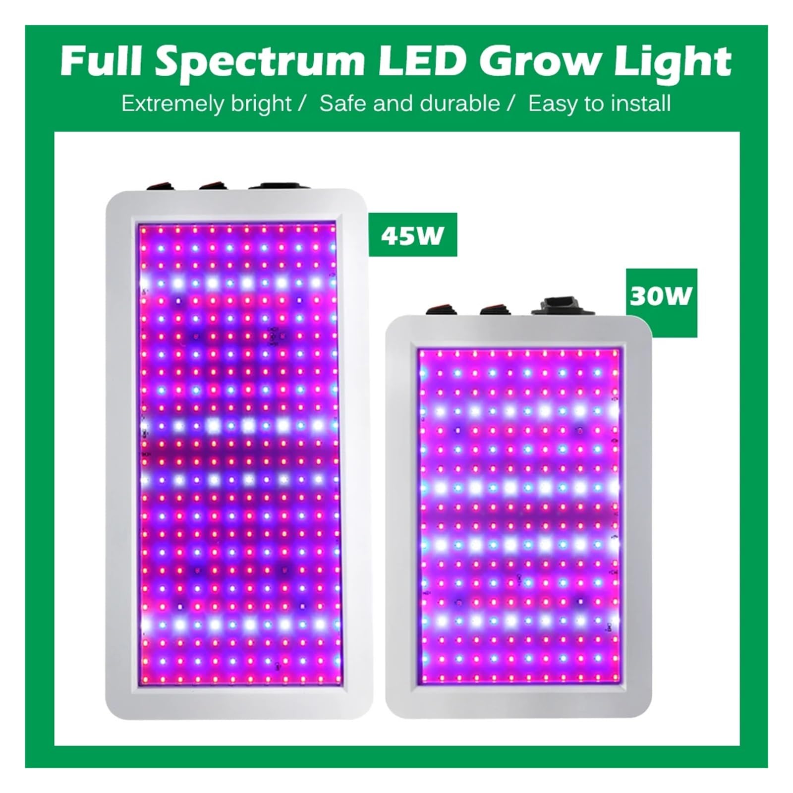 Lampada LED for la crescita delle piante da interno, 1000W, impermeabile, a spettro completo, con interruttore a 2 modalità, for serra Illuminatore orticolo(216LED)