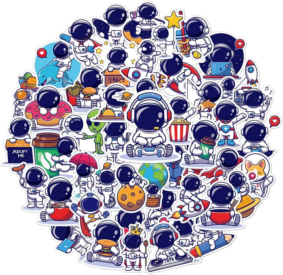 Amazon.com: NASA Space Stickers for Kids Water Bottle, 50pcs Cool ...