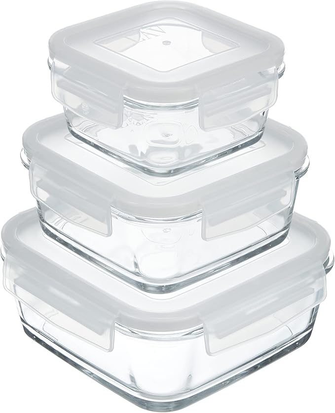 Lav Fresco 3'lü Saklama Kabı Seti, Cam, 1150 cc