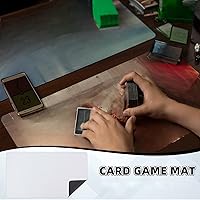 Vista 5 de Yexiya 4 alfombrillas de juego de cartas de 14 x 24 pulgadas, tapete de juego de sublimación en blanco suave para juegos de mesa