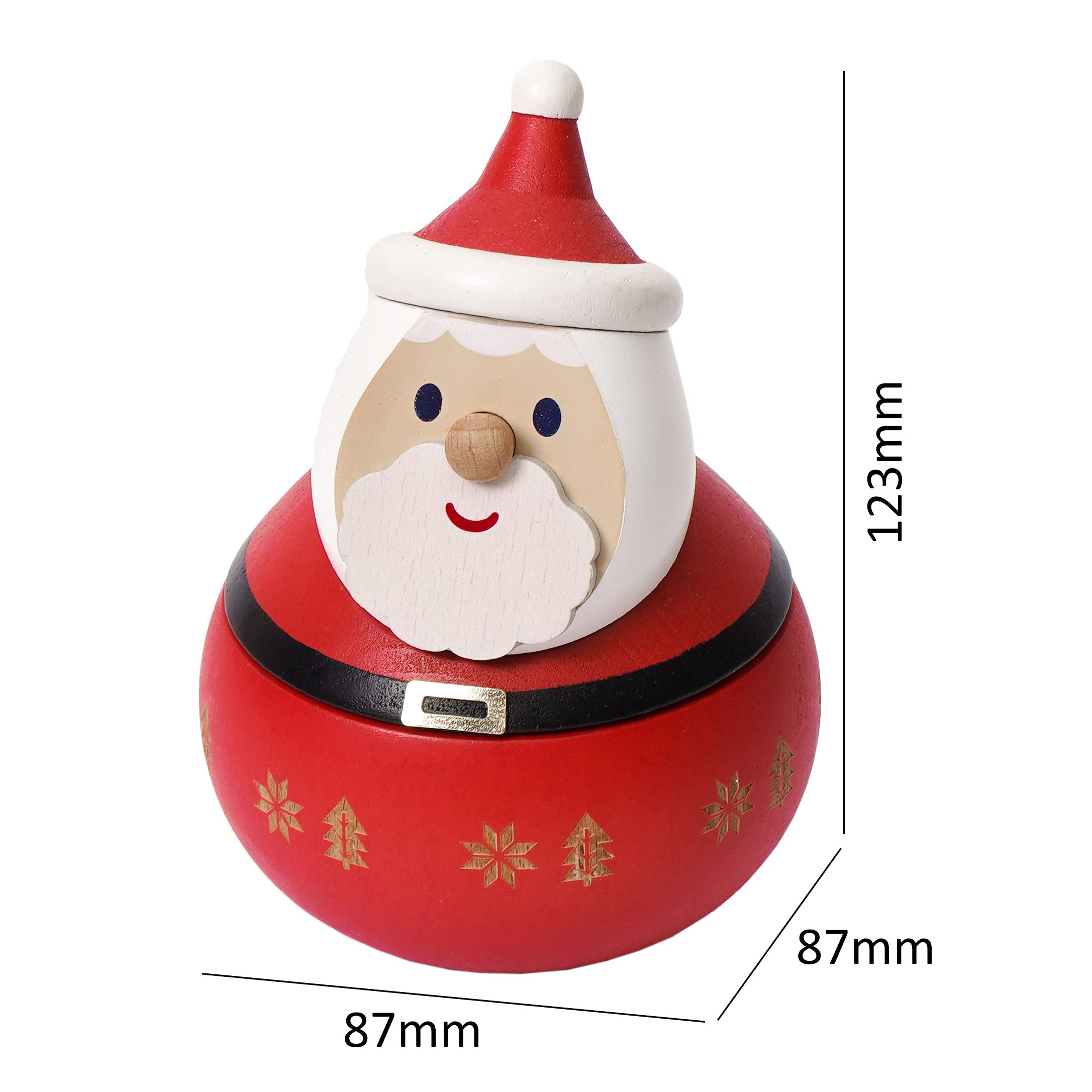 Amazon.com: WOODERFUL LIFE Wooden Tumbler Music Box | Santa Claus
