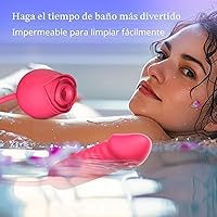 Vista 7 de Consolador vibrador juguetes sexuales para mujeres, juguete sexual MOOLIGIRL Rose con vibradores de punto G de empuje y 10 modos de succión