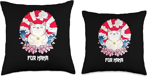Miniatura 3 de Cat Themed Trending Animals Cat Dad Cat Sitter Fur Mama Lover Meme Kitten Animal Pun Cat Mom Throw Pillow 18x18 Multicolor