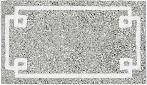 Miniatura 2 de Madison Park Evan - Alfombra de baño 100 % algodón antideslizante con parte trasera lujosa, de felpa copetuda, absorbente, de secado rápido, diseño