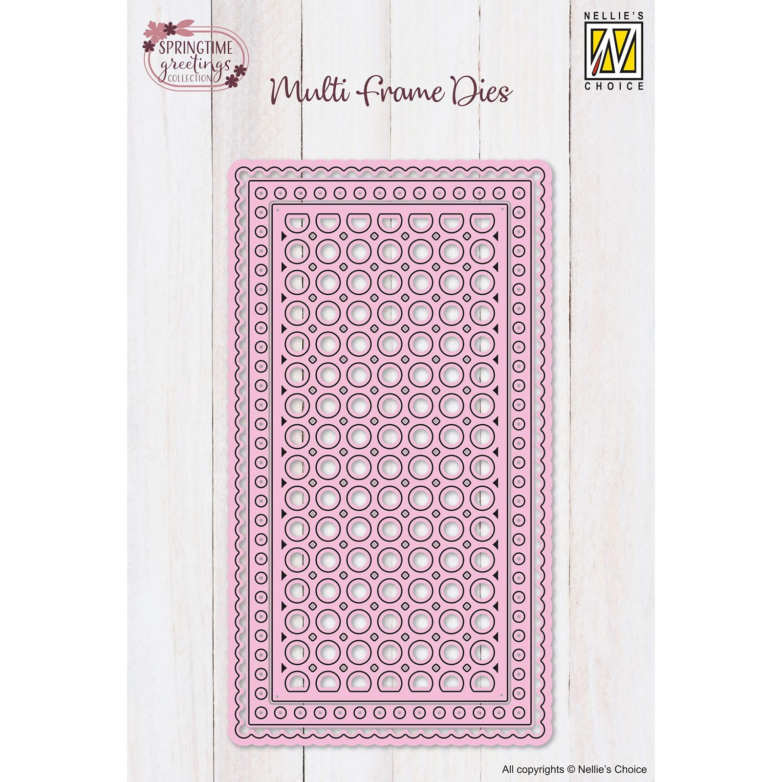 Nellie's Choice Nesting Dies Circles 3.1 x 5.7" / 8 x 14.5 cm - 3 Multi Frame Cutting Dies - Card Making Supplies and Metal Craft Dies for Scrapbooking, DIY and Paper Crafts