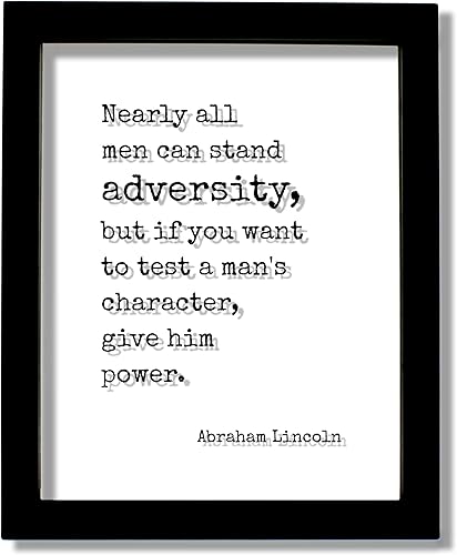 Miniatura 1 de Abraham Lincoln - Floating Quote - Nearly all men can stand adversity but if you want to test a man's character give him power - Leadership
