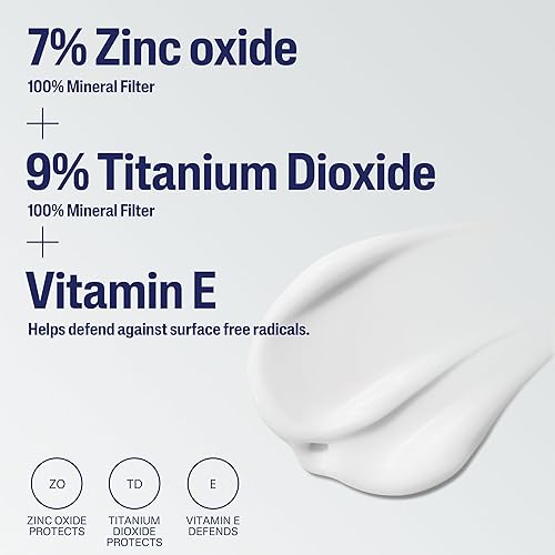 Miniatura 4 de CETAPHIL Loción protectora solar mineral ligera para rostro y cuerpo 3 fl oz 100% mineral UVA/UVB Filtros: Óxido de zinc y dióxido de titanio