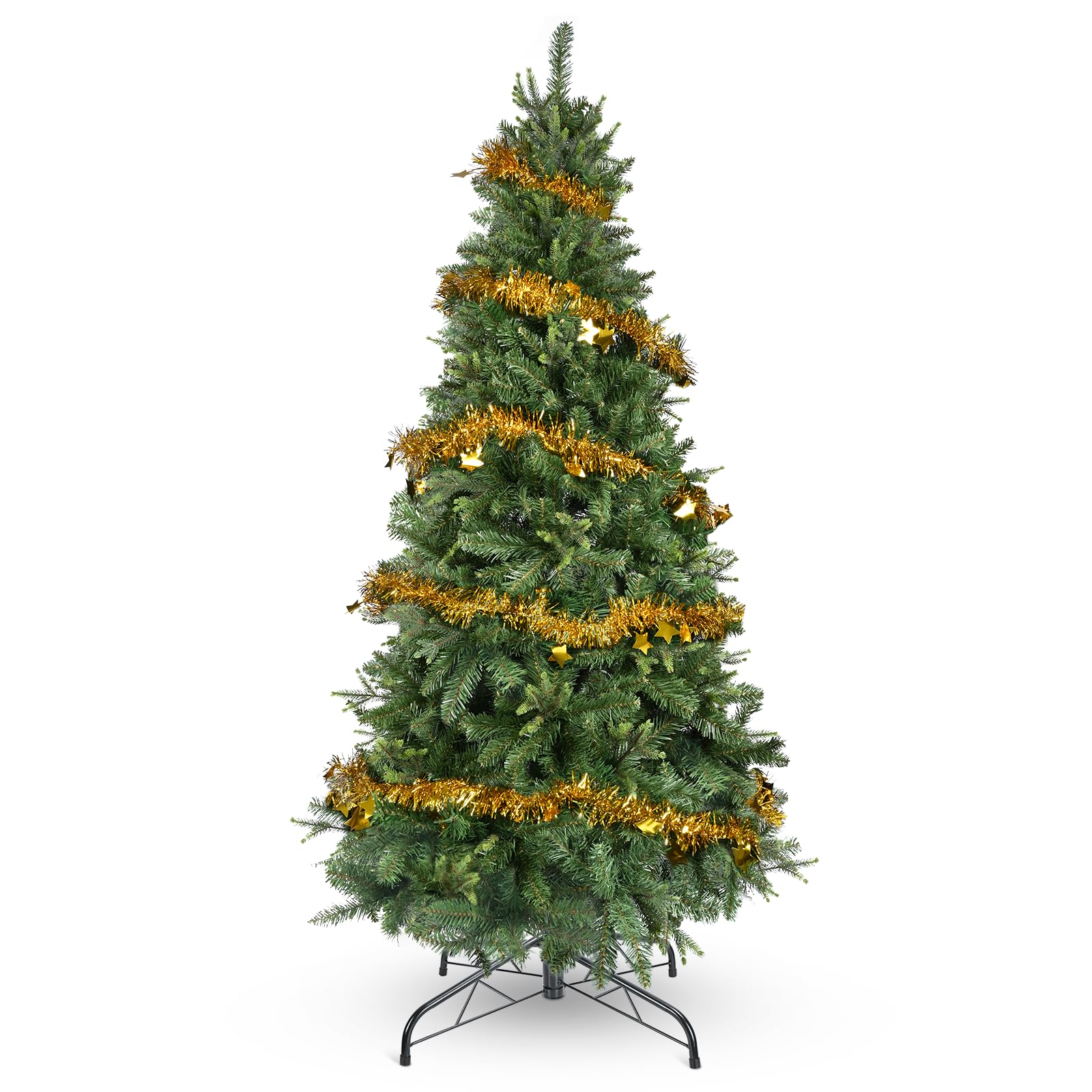 YEAUPE PRO Árbol de Navidad Artificial 165 cm con 800 Puntas, PVC + PE | Base Metálica Resistente Incluyendo una Cinta Decorativa de 9 m | para Interior y Exterior