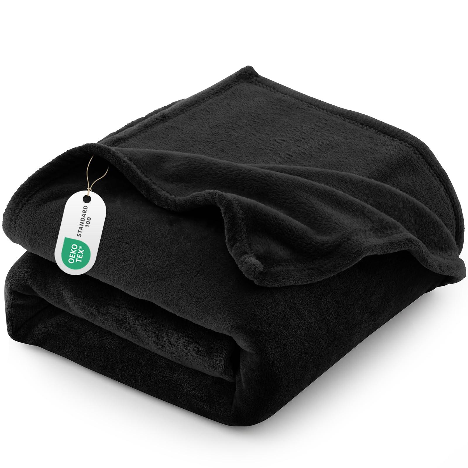 CozyLux Flanell Decken - Extra weiche 100% Mikrofaser Reversible Hundebettdecke - Atmungsaktive graue Decke