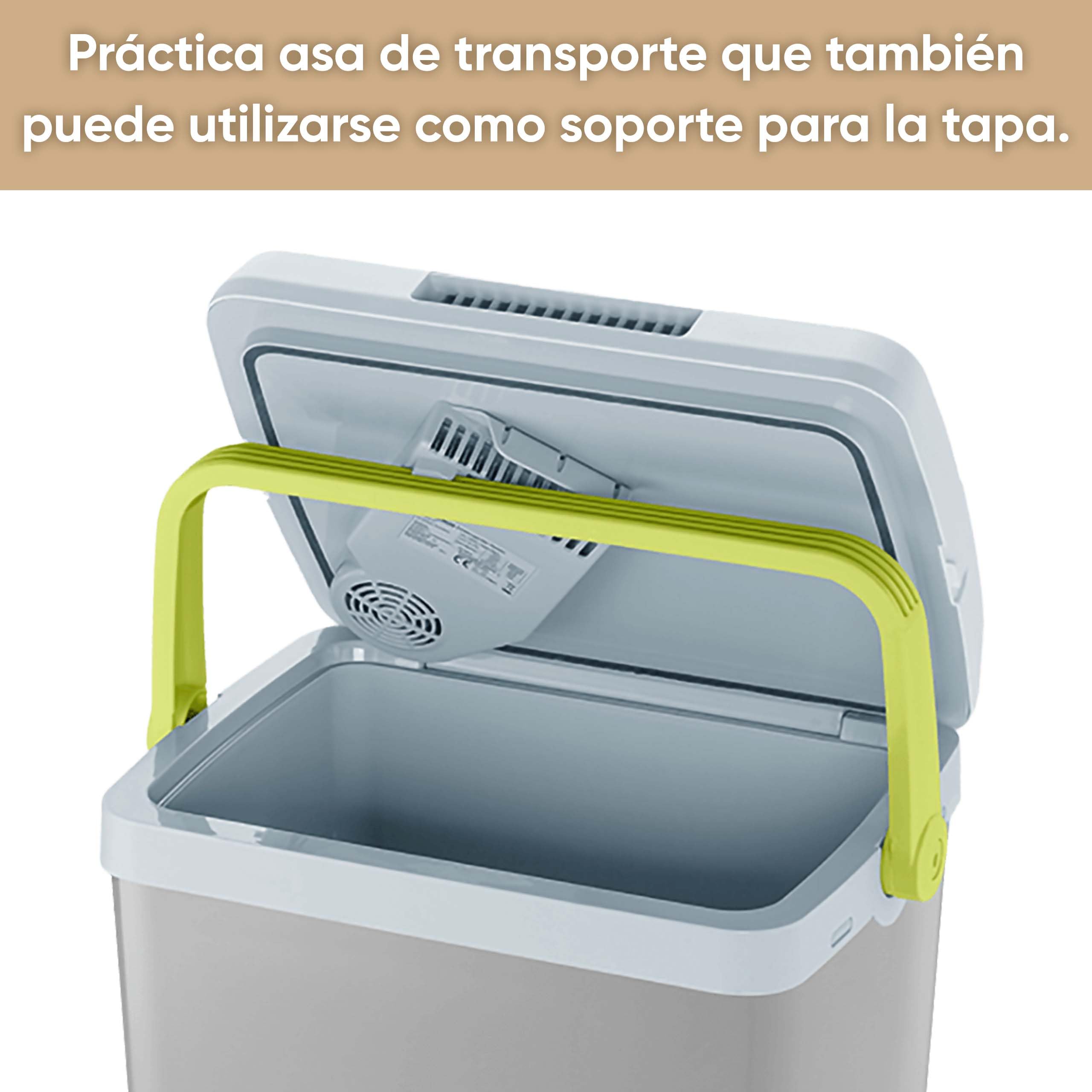 Severin TKB 2925 - Nevera portátil eléctrica con conexión USB, capacidad de 25 l, potencia 58 W, color gris verde