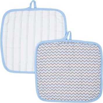 Miracle Blanket Blue MiracleWare Muslin Baby Washcloths 2-Pack