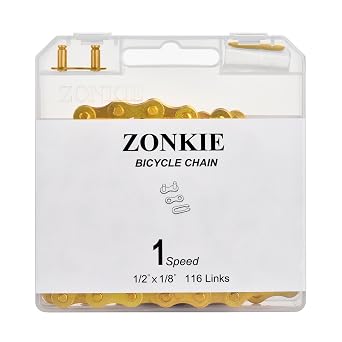 Single-Speed Bike Chain 1/2 x 1/8 Inch 116 Links