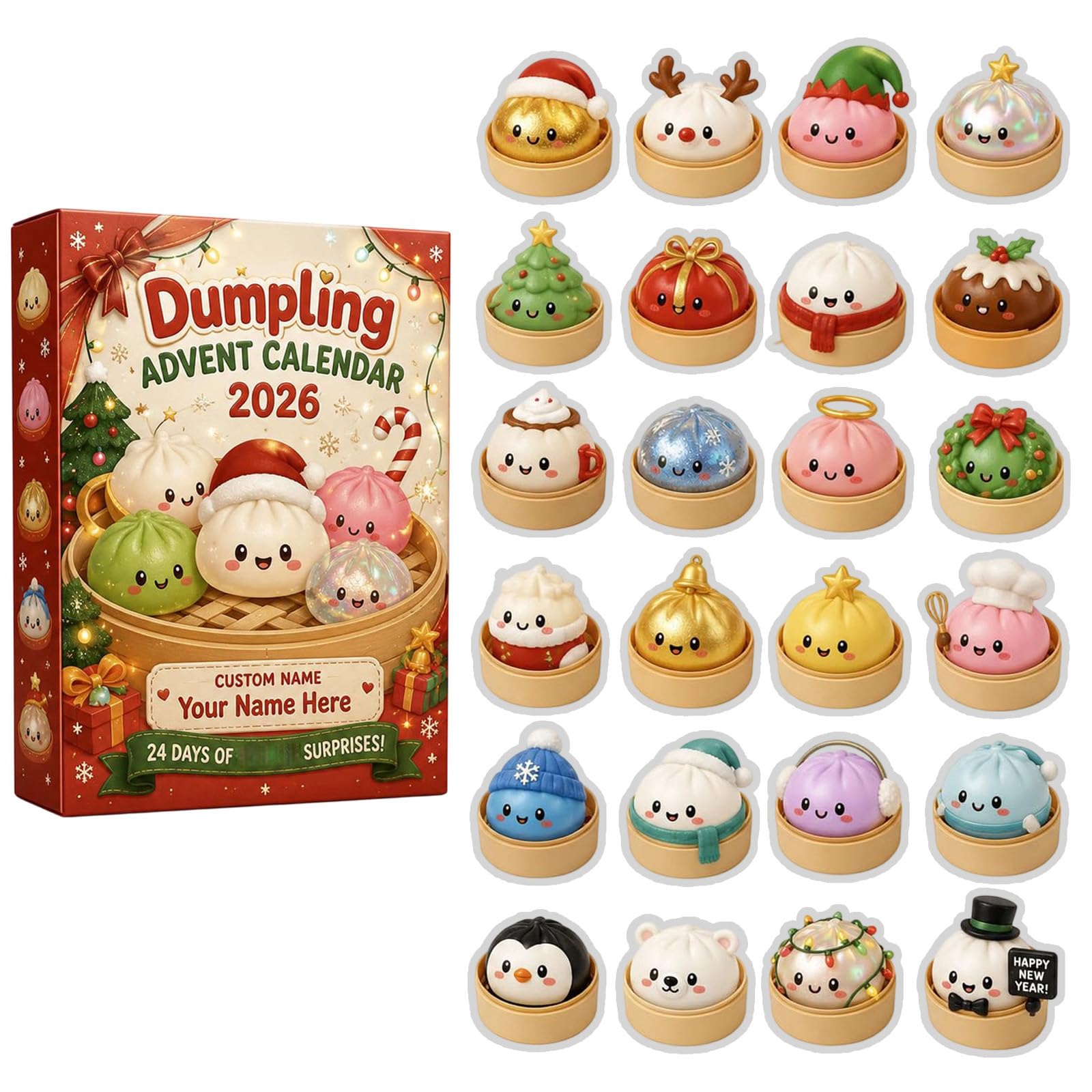 Christmas Dumpling Advent Calendar 2026 24Day Christmas Countdown Calendar