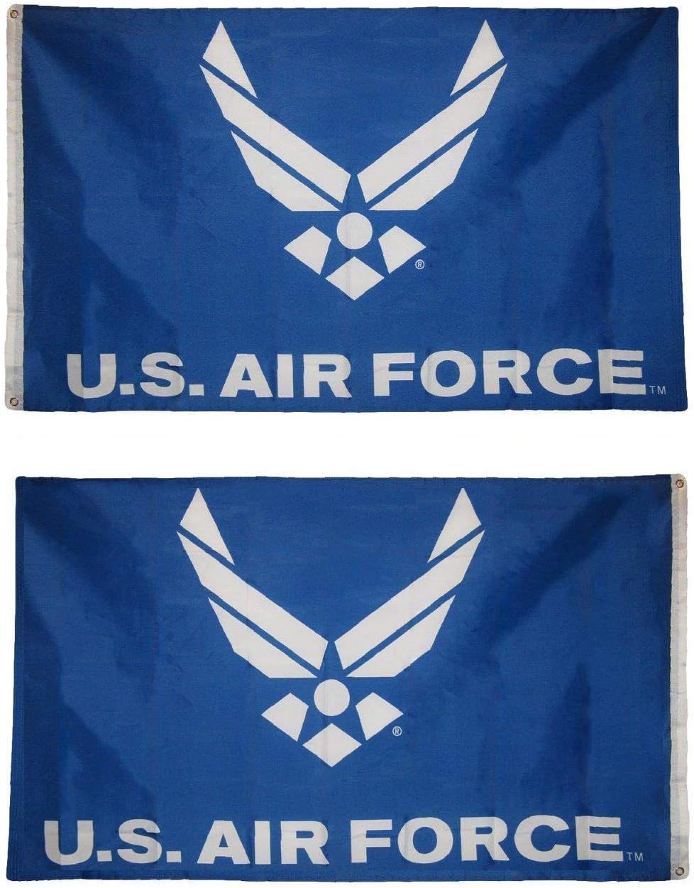 3x5 USAF U.S. Air Force Wings Blue with White Wings 3'x5' Double Sided Polyester Flag Banner (RAM)