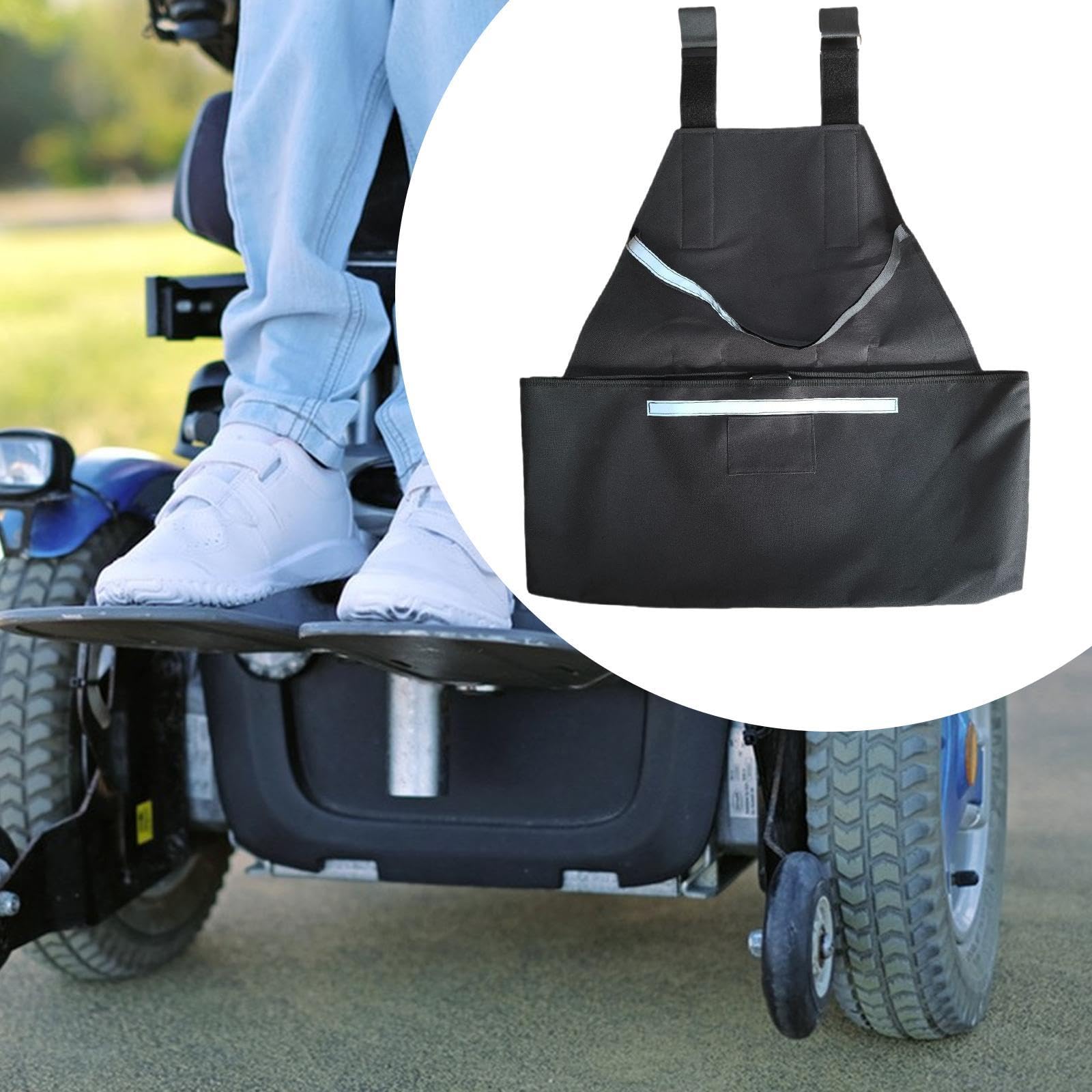 Bolsa de movilidad para scooter, mochila para sillas de ruedas, rodilleras, scooters, personas mayores, discapacitados, nailon, gran capacidad, fácil de instalar