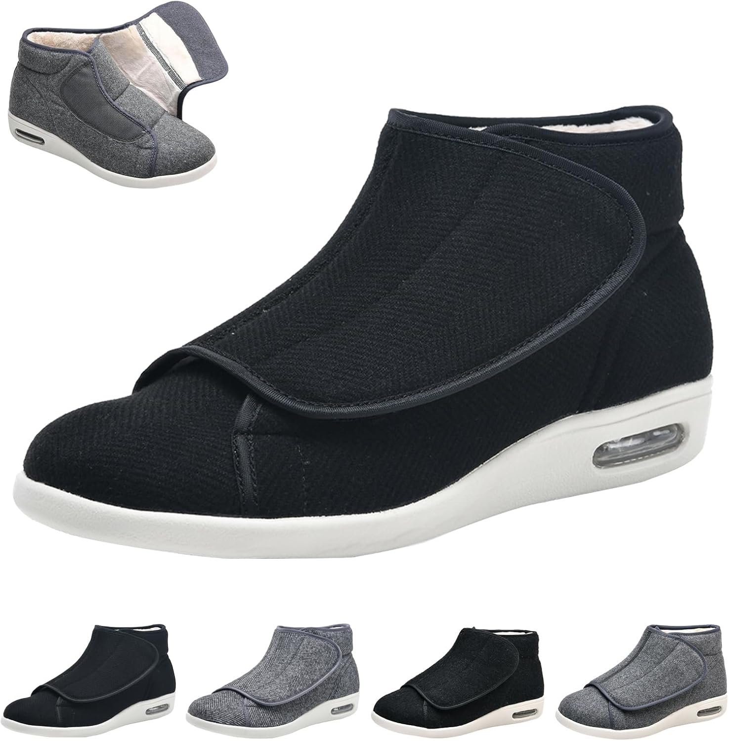 介護シューズ メンズ 幅広 調節可能 やわらか 滑り止め 軽量 男性用 介護靴 スニーカー 幅広 婦人 高齢者 通気性 暖かい やわ