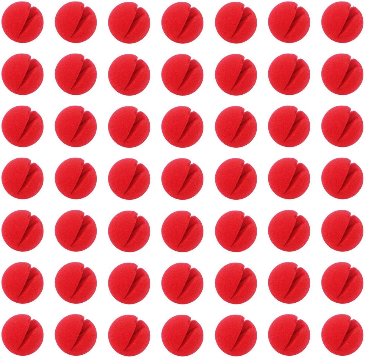 clown nose,Pclown nose arty Supplies 50 Pcs Novelty Squishy Foam Clown Noses - Great for Red Nose Day, Costumes, Parties, Halloween