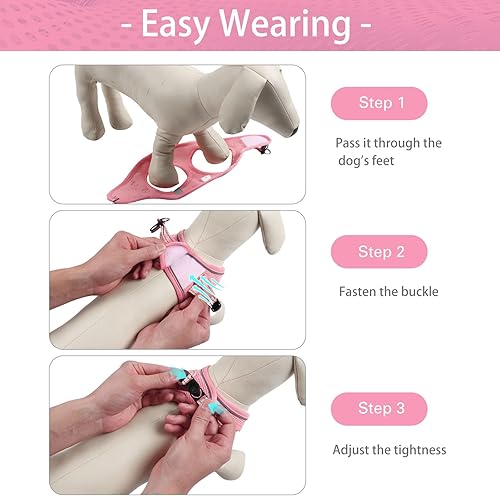 Miniatura 4 de Arnés para perros pequeños, juego de arnés y correa para perros pequeños, rejilla de panal, arnés ligero reflectante y plomo para mascotas