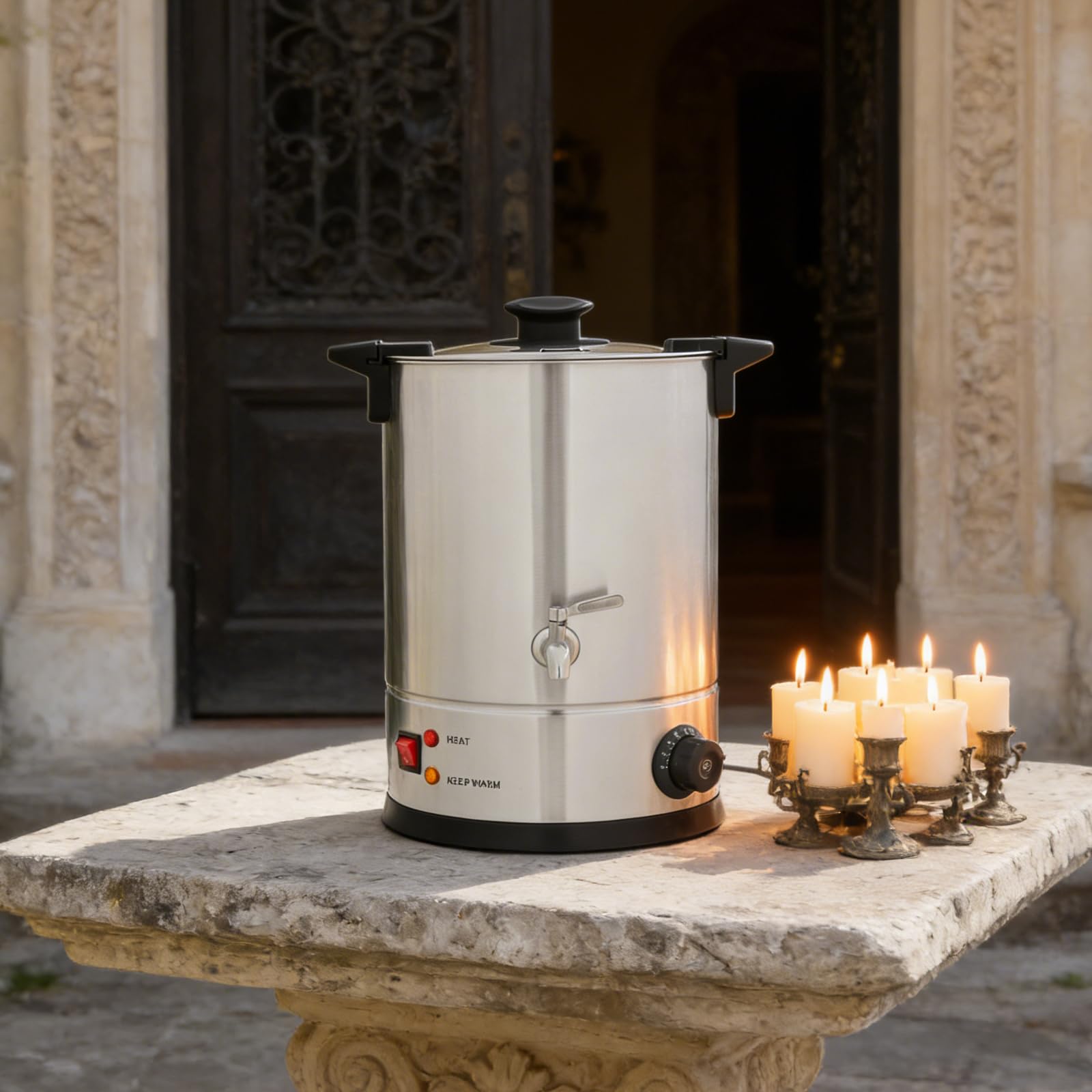 Rogowsen Topiarka do wosku 12 l, zestaw do produkcji świec dla początkujących, 220 V z regulacją temperatury 30-110°C, urządzenie do topienia wosku DIY do świec