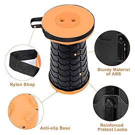 VOLIXOD Foldable Telescoping Stool Portable, Retractable Stool for Adults, Upgraded Collapsible Folding Seats with Load Capacity 550lbs, Camping Stools for Adults